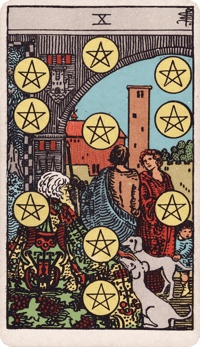 Ten of Pentacles tarot card