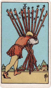 Ten of Wands tarot card