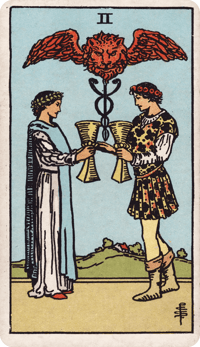 Two of Cups tarot card
