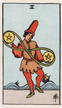 Two of Pentacles tarot card