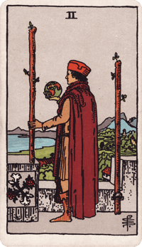 Two of Wands tarot card
