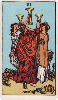 Three of Cups tarot card