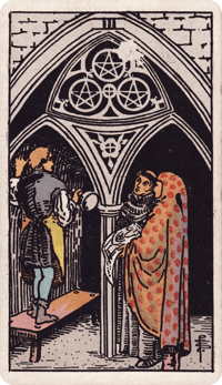 Three of Pentacles tarot card