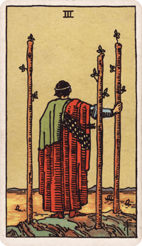 Three of Wands tarot card
