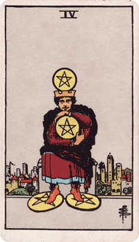 Four of Pentacles tarot card
