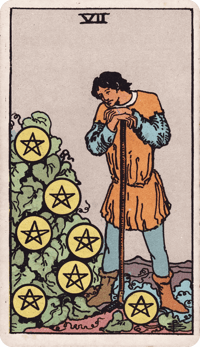 Seven of Pentacles tarot card