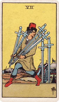 Seven of Swords tarot card