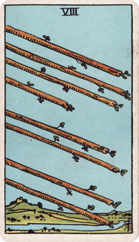 Eight of Wands tarot card