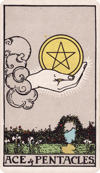 Ace of Pentacles tarot card