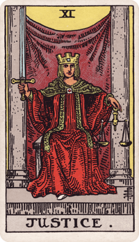 Justice tarot card