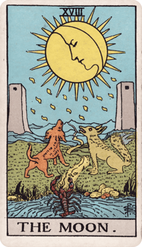 The Moon tarot card