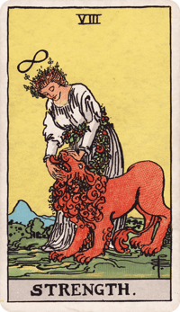 Strength tarot card
