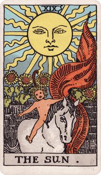 The Sun tarot card